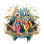 Brass Radha Krishna Idol and Murti