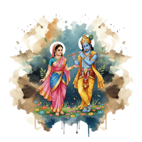 Brass Radha Krishna Idol and Murti