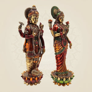 Brass Lakshmi Narayan Statue