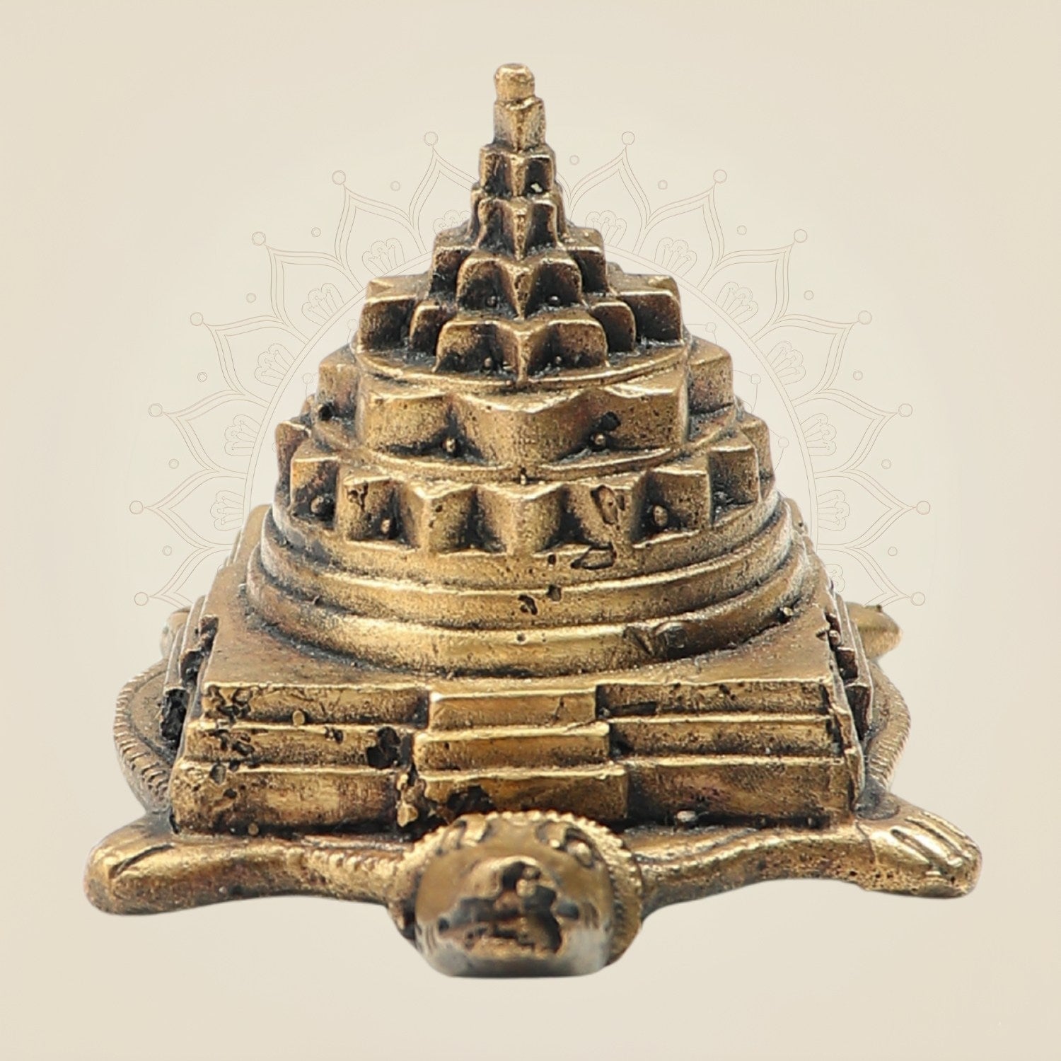 Bronze Tortoise Meru Yantra – Vastu Wealth & Positive Energy Symbol