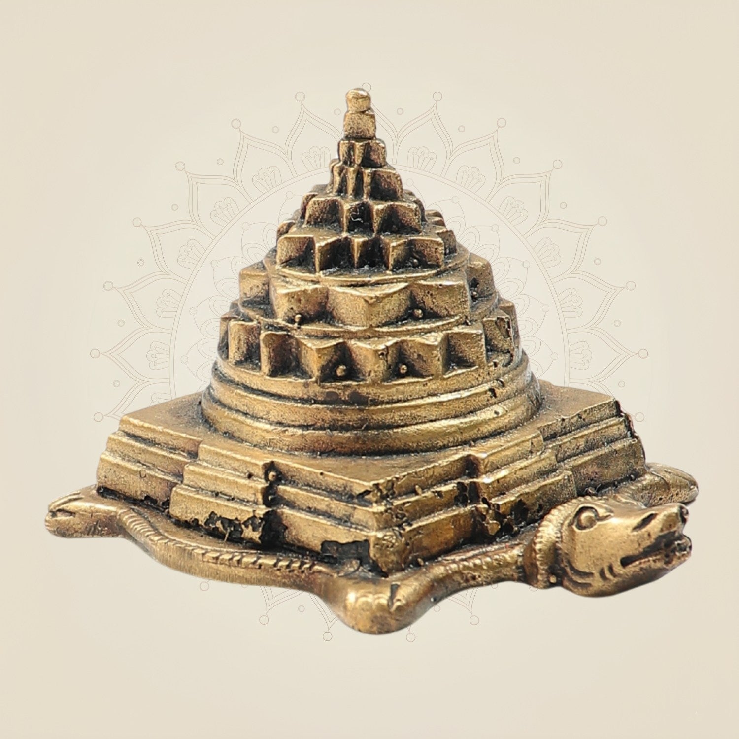 Bronze Tortoise Meru Yantra – Vastu Wealth & Positive Energy Symbol