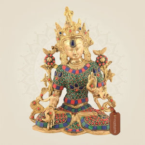 Brass Goddess Tara Mata Idol