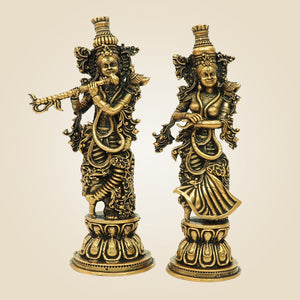 Bronze Radha Krishna Idol