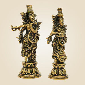 Bronze Radha Krishna Idol