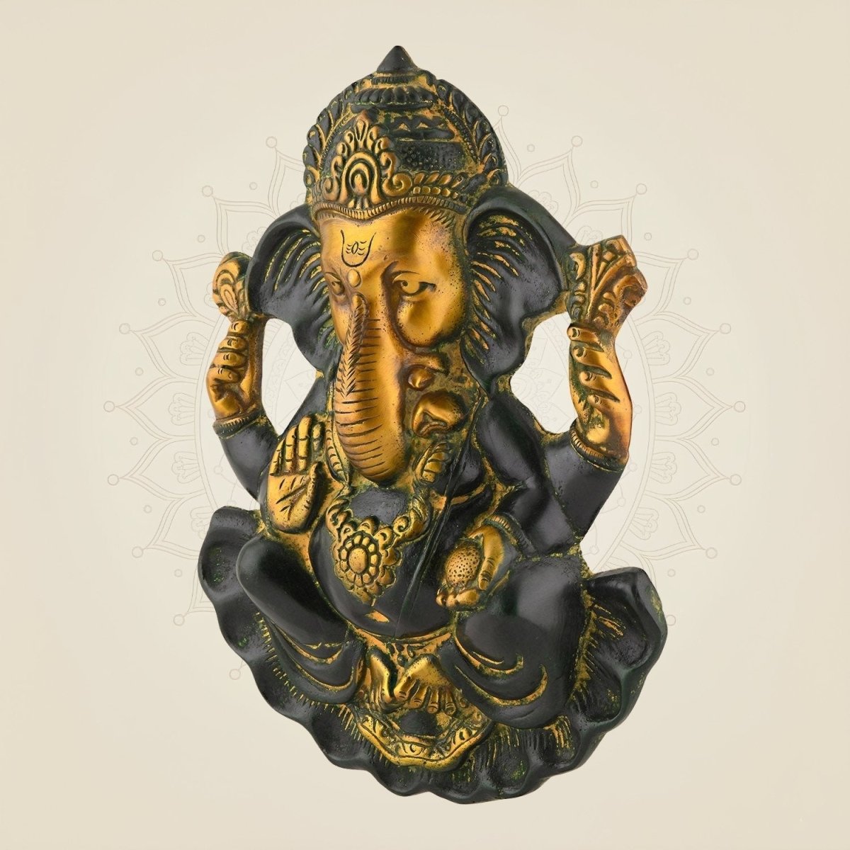 Multicolor Brass Ganesha Wall Hanging - Luxeartisanship