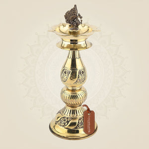 Peacock Brass Diya Lamp