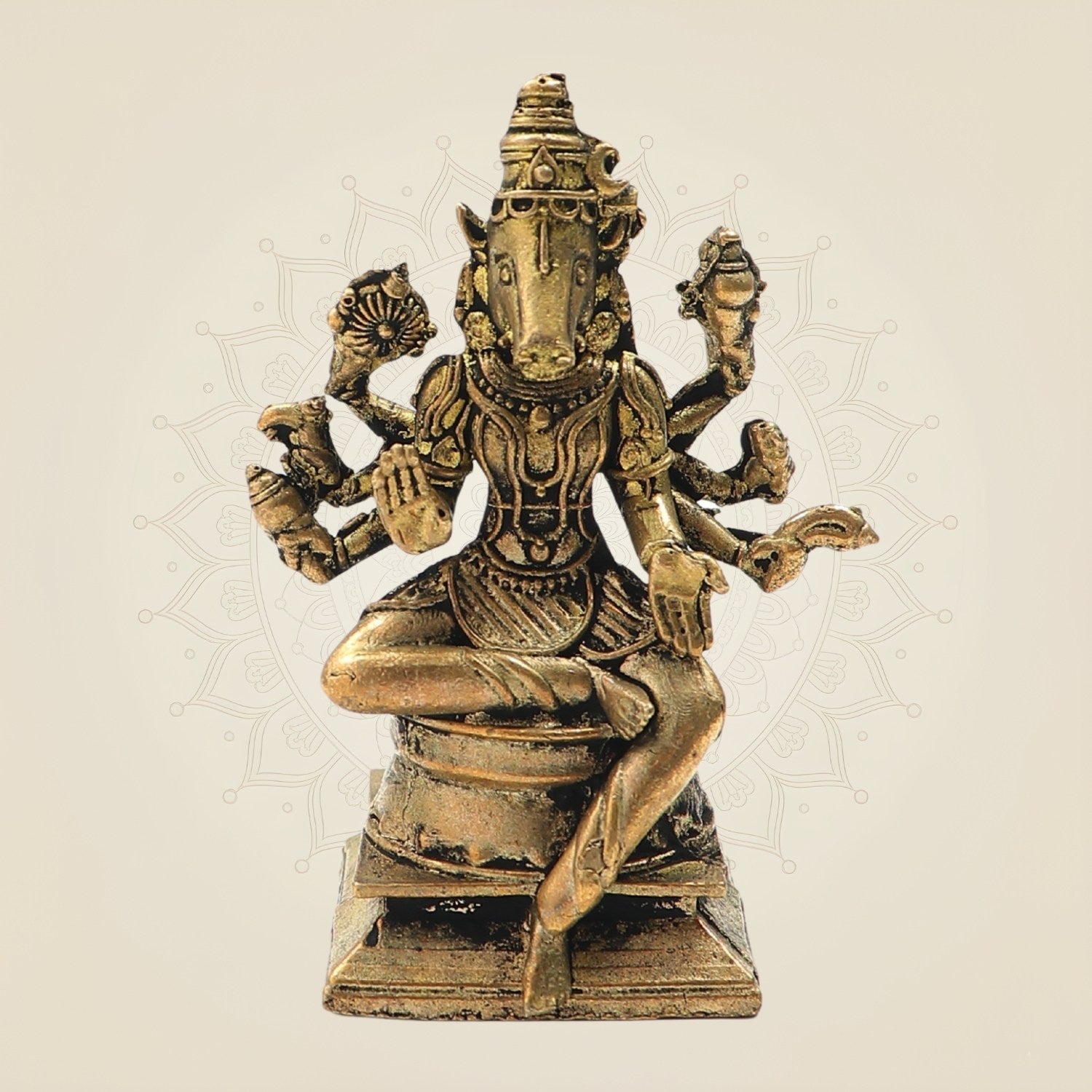 Bronze Varahi Statue – Eight-Armed Goddess Blessings Panchaloha Idol 3"