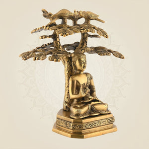 Seated Under Bodhi Tree Statue