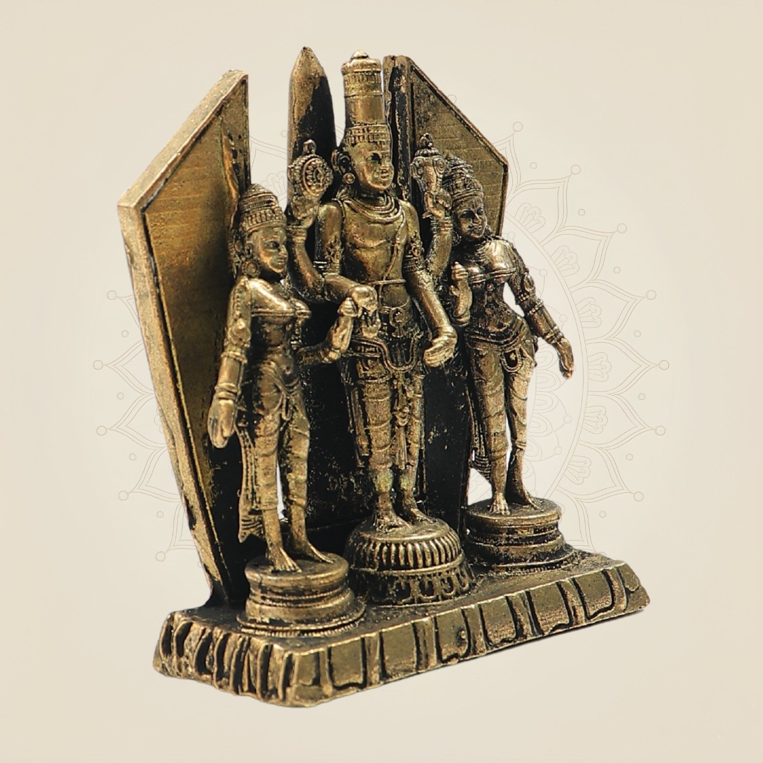 Bronze Balaji with Sridevi–Bhudevi Trio Idol – Auspicious