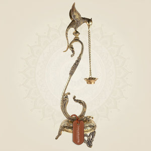 24" Brass Parrot Diya