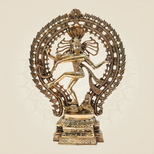21.5-inch brass Nataraja murti