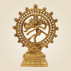 8" Nataraja Shiva Idol - Handcrafted in Pure Brass Sacred Home Decor