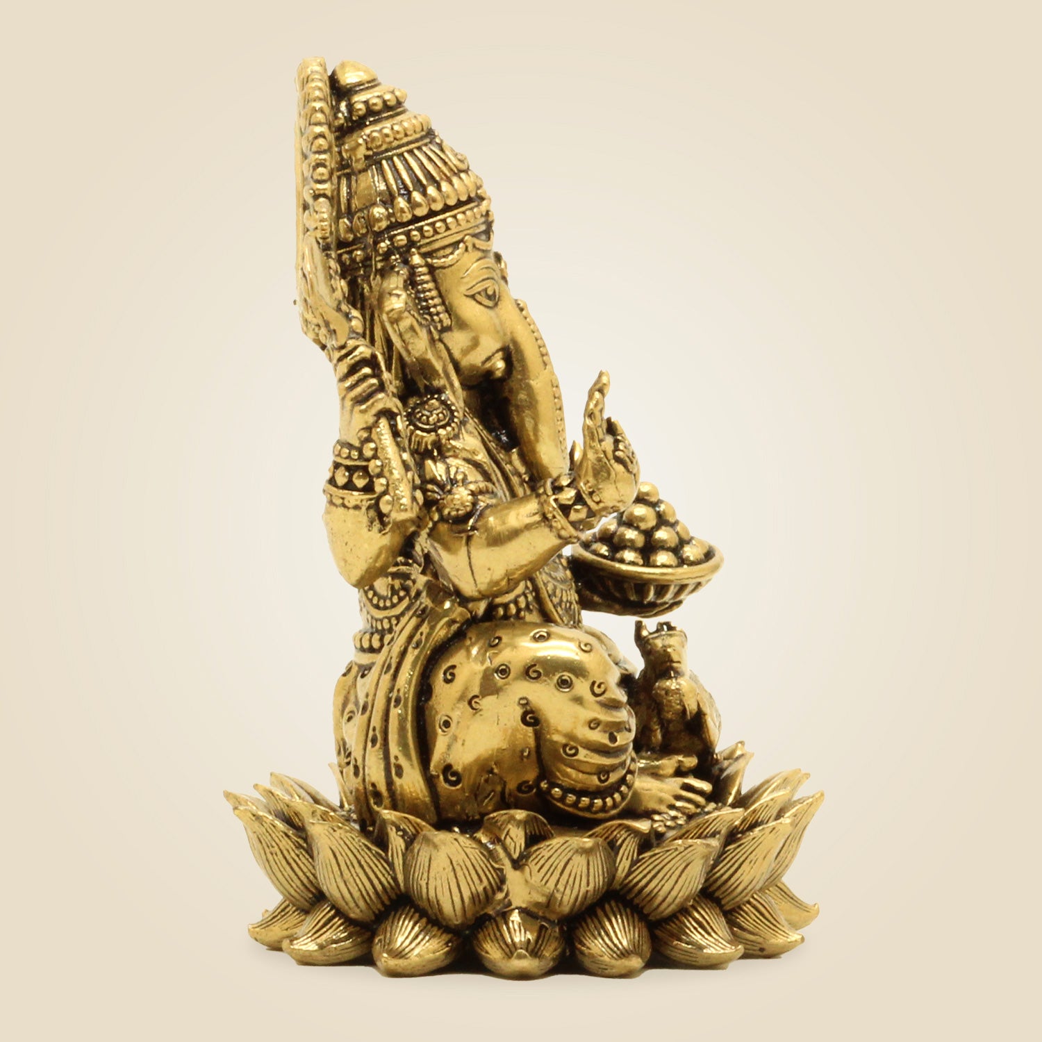 Brass Chaturbhuj Ganesh Idol