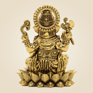 Brass Chaturbhuj Ganesha Statue