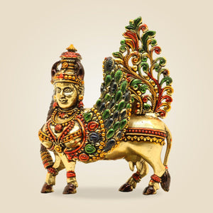 Brass Kamdhenu Cow Murti