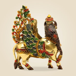 Brass Kamdhenu Cow Idol