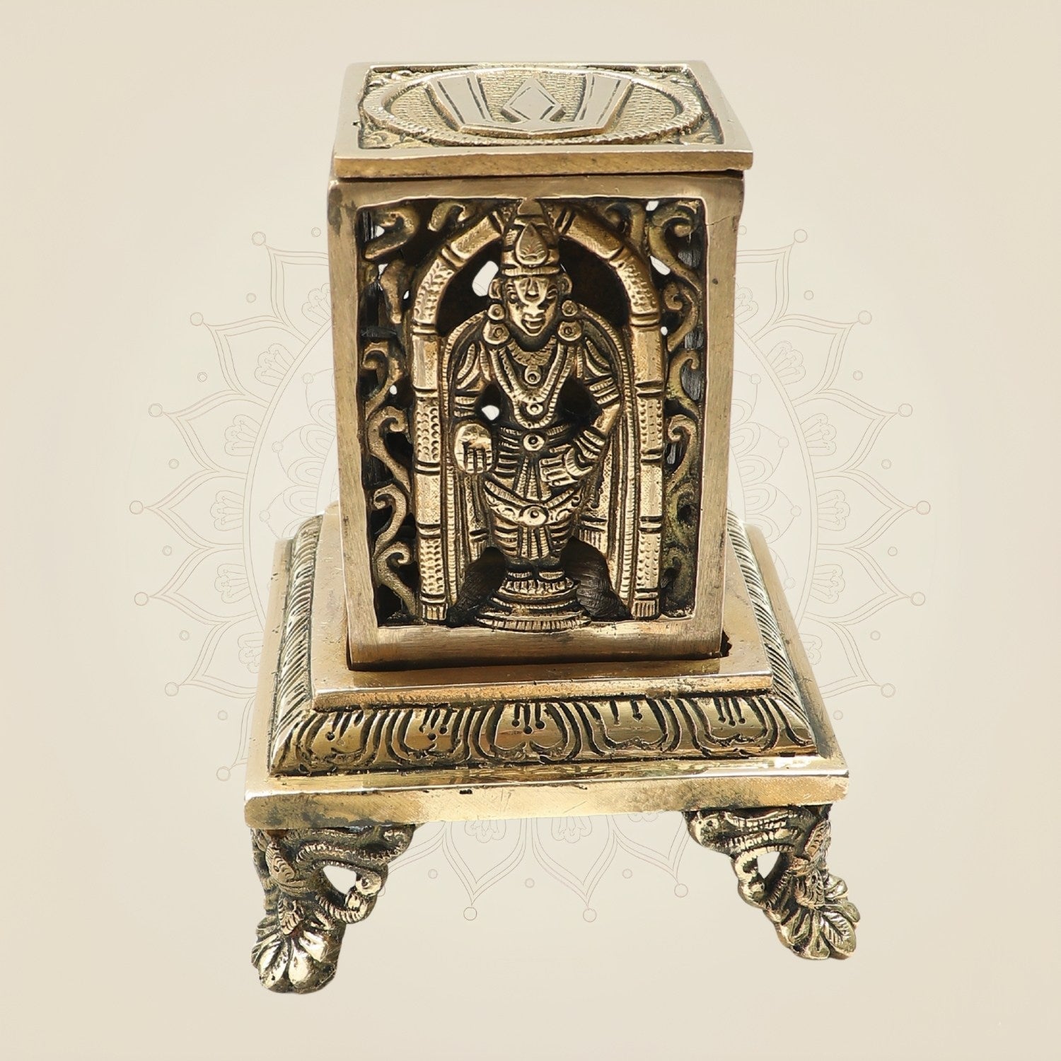 Brass Tirupati Balaji Dhoop Dani 6.25" – A Sacred Incense Keeper