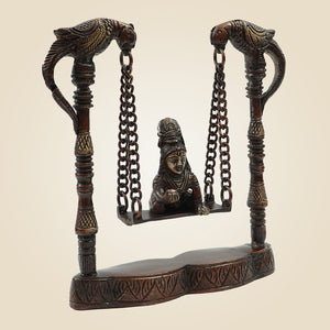 Brass Laddu Gopal Idol on Jhula