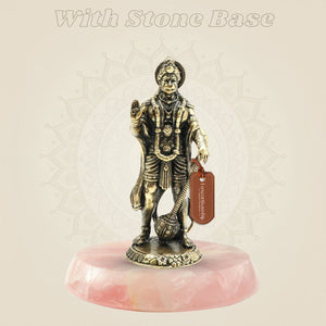 Brass Standing Hanumanji Statue 4" - Fine - Detail Bajrangbali Statue - Luxeartisanship