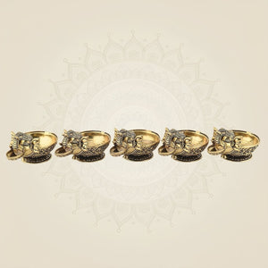 Elephant Diya Set of Brass