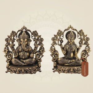 Brass Ganesha Laxmi Murti