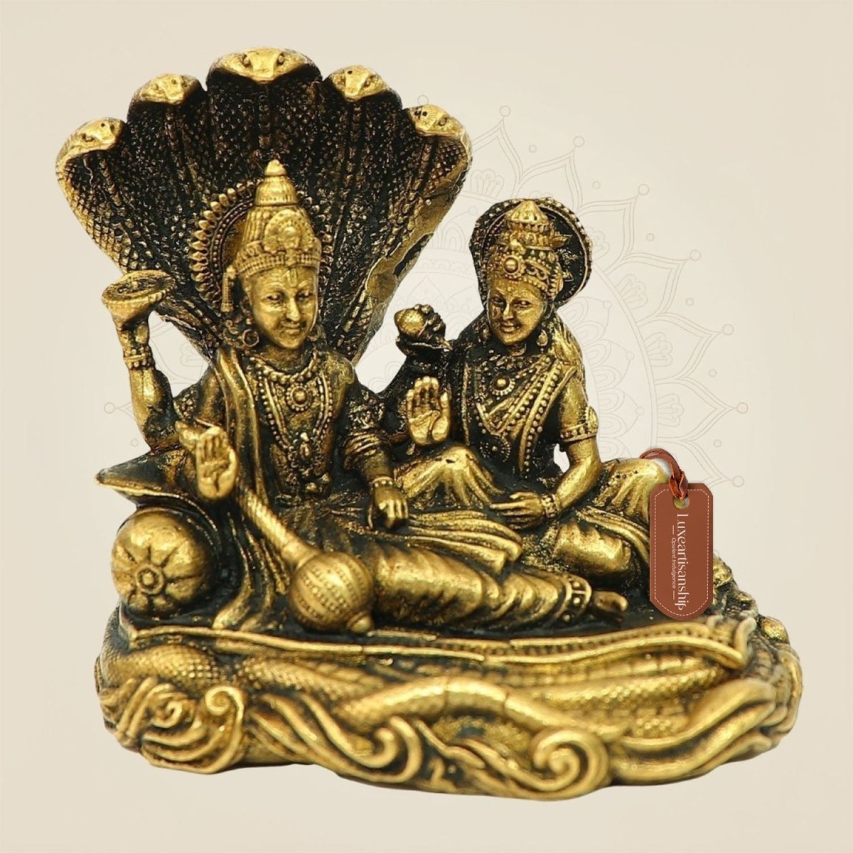 2.25" Bronze Lakshmi Narayana Idol