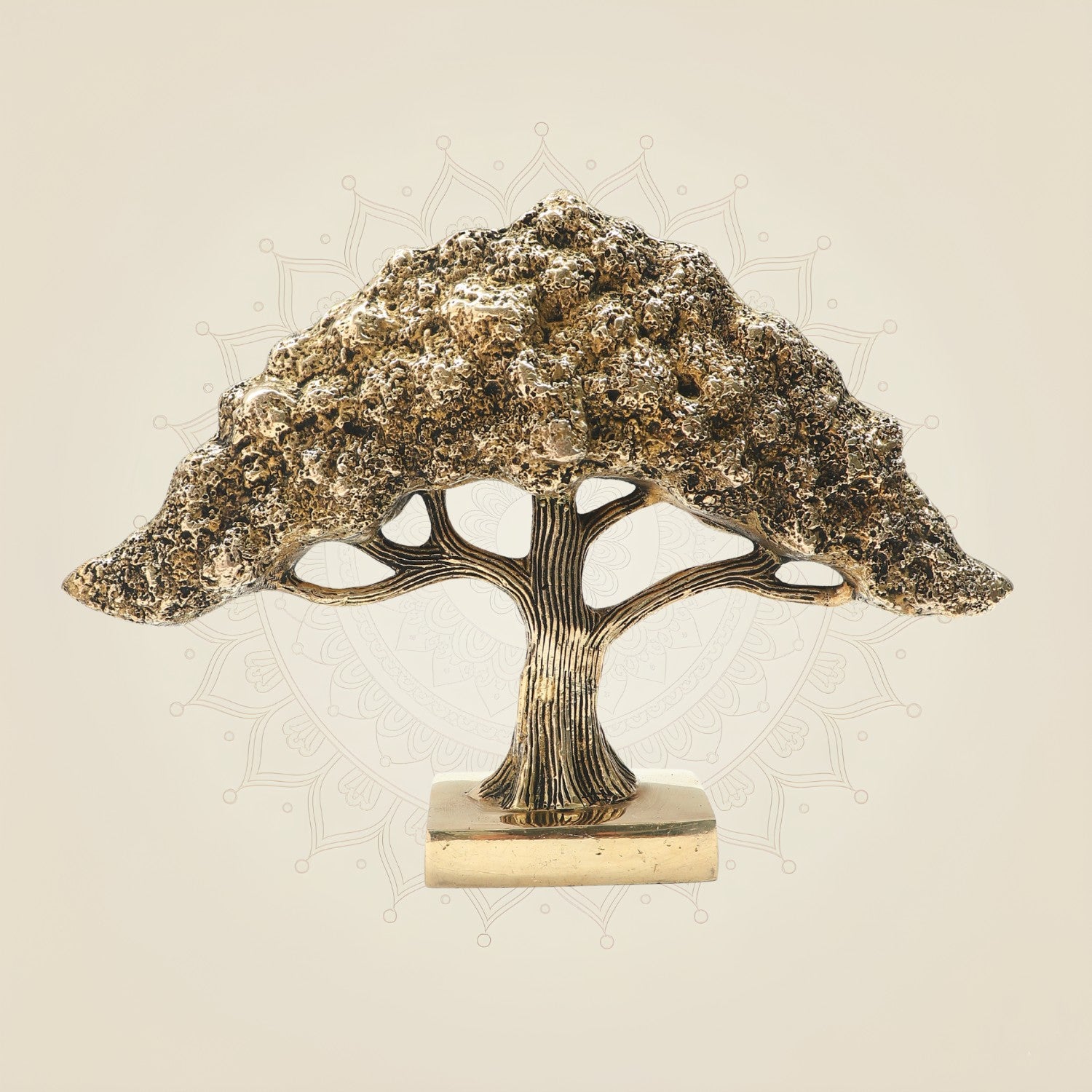 Brass Kalpavriksha Tree Feng Shui Art 8.25" – Handcrafted Symbol of Growth