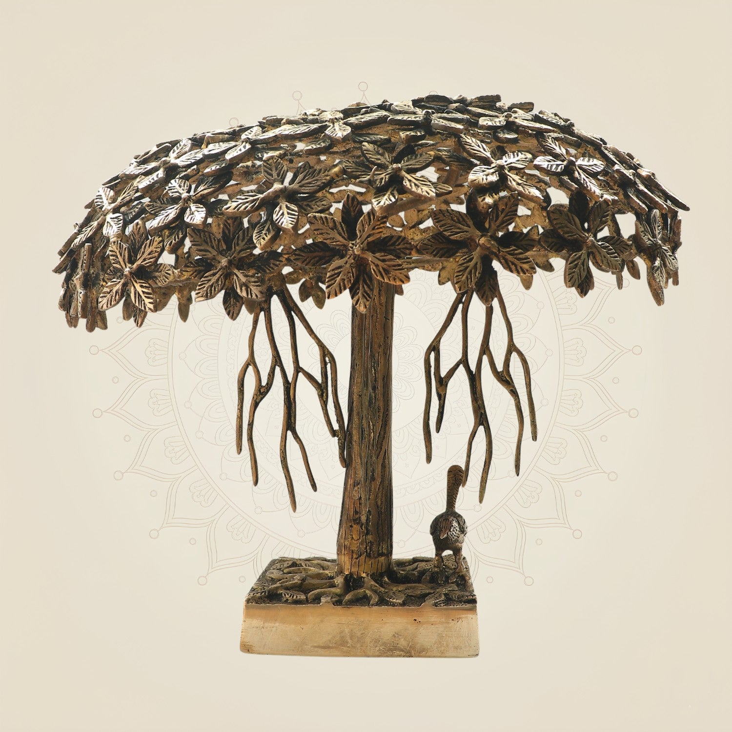 15" Brass Kalpavriksha Tree of Life Table Decor – Symbol of Prosperity
