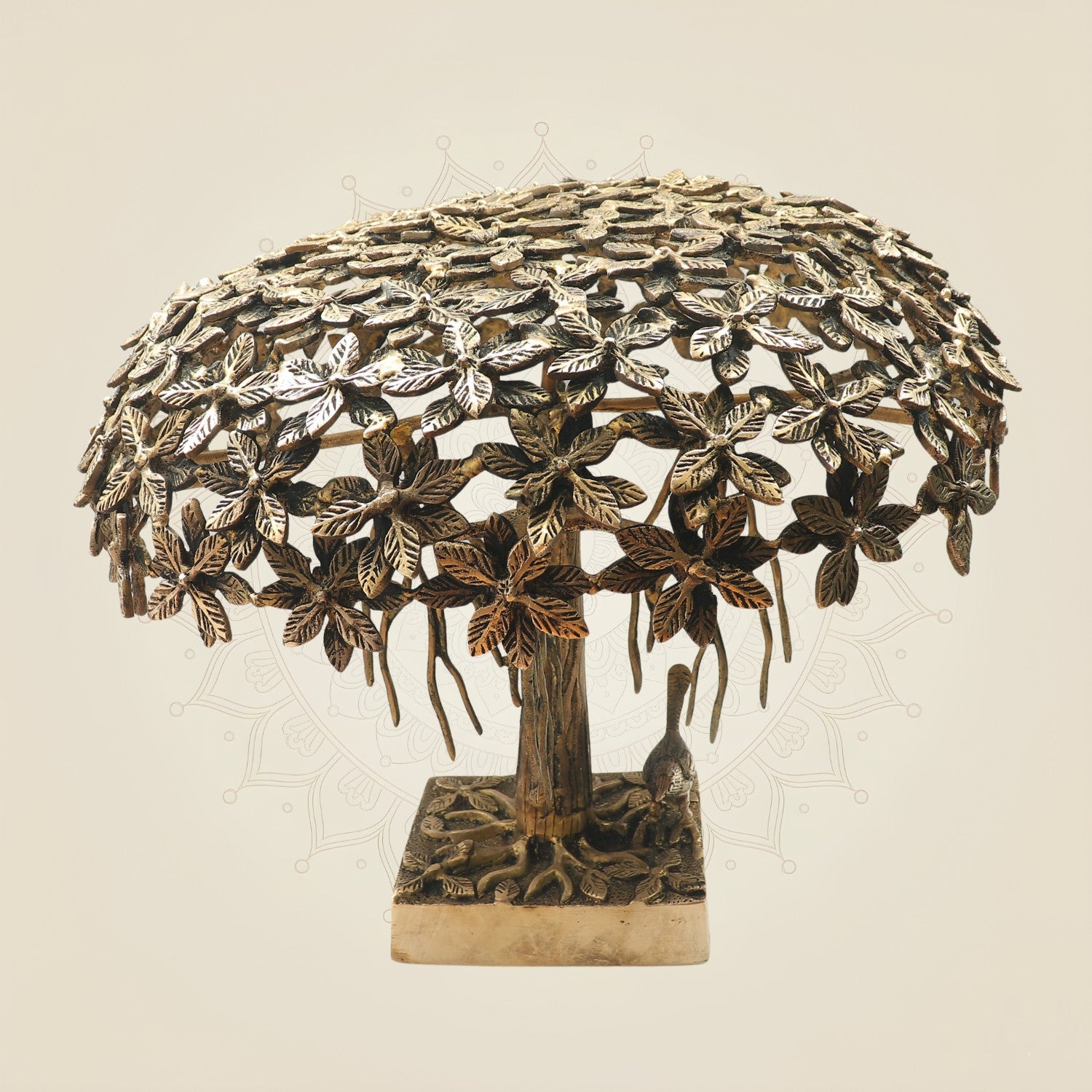 15" Brass Kalpavriksha Tree of Life Table Decor – Symbol of Prosperity