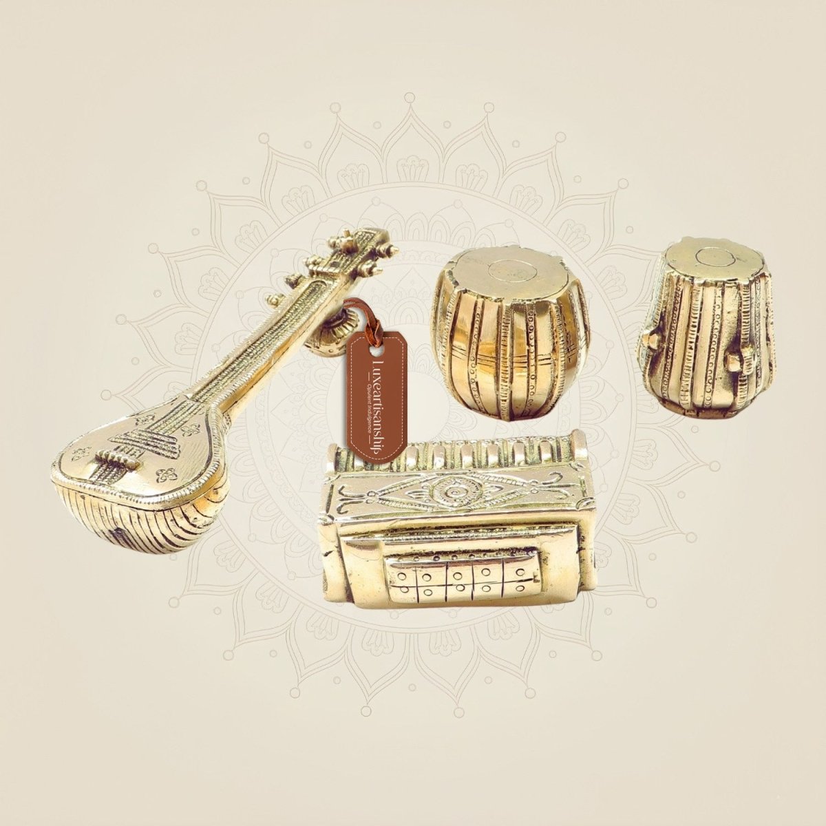 Brass Musical Instrument Set
