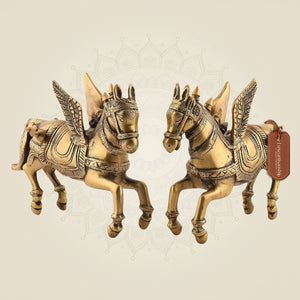 Flying Horse Brass Pair 6.75- inch