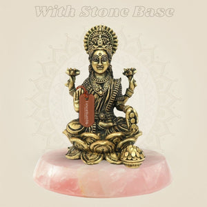 3" Goddess Lakshmi Bronze Idol – Wealth & Prosperity Murti for Home - Luxeartisanship