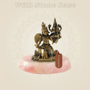 3" Panchaloha Vishnu–Lakshmi on Garuda Bronze Idol – Detailed Craft Art - Luxeartisanship