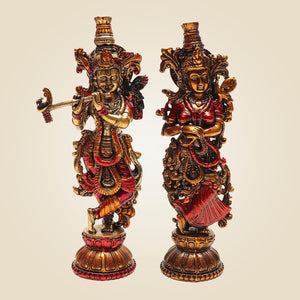 Radha Krishna Colored Idol