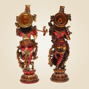 Colored Radha Krishna Idol