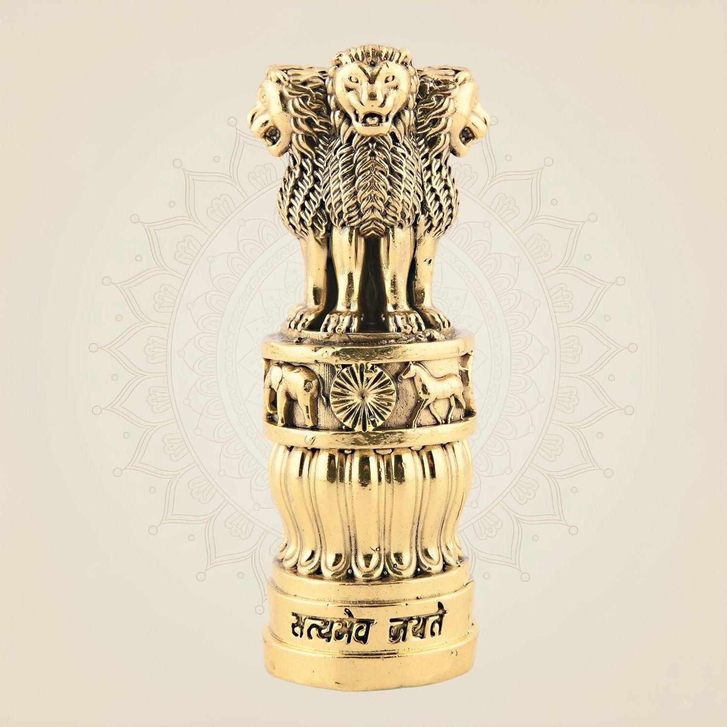 Pure Brass Ashoka Stambh