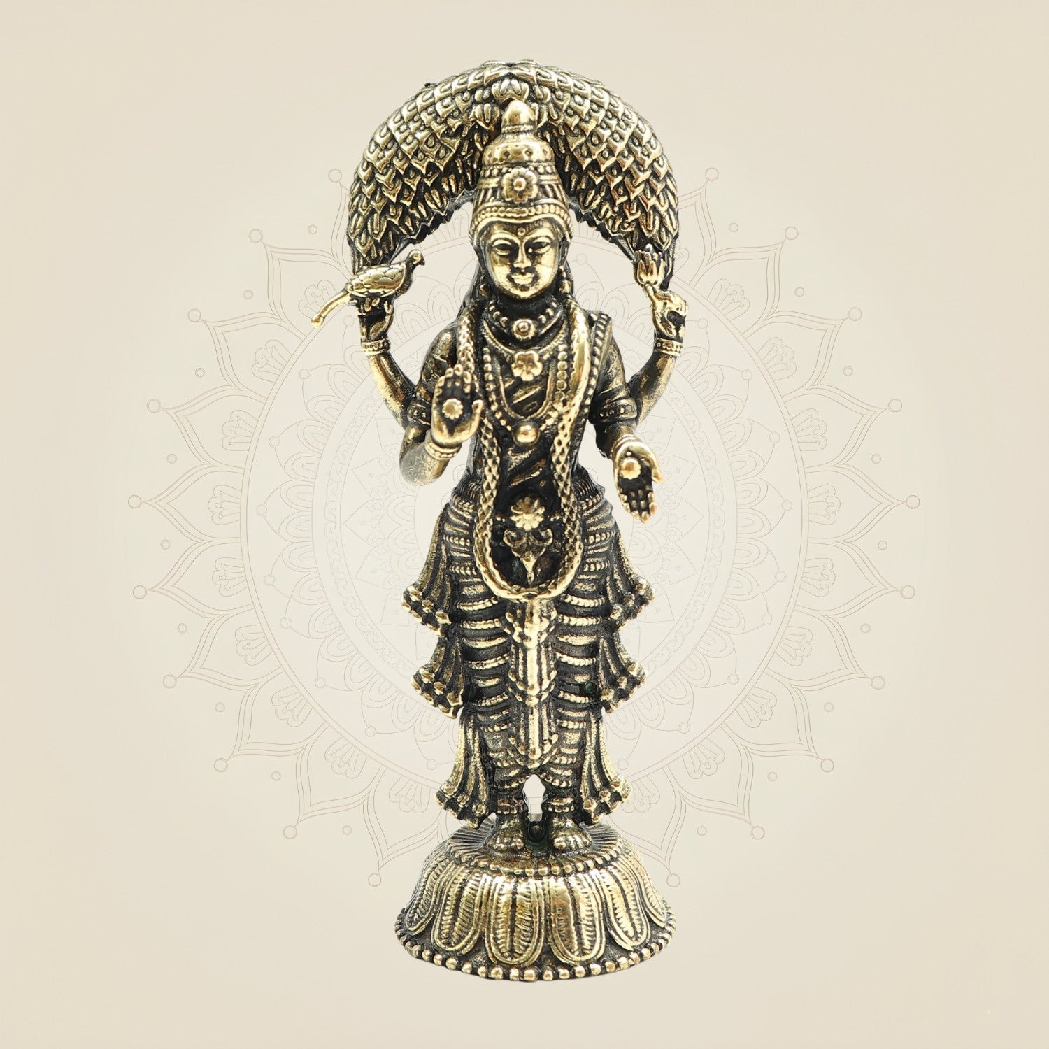 3.25" Superfine Vasavi Kanyaka Parameshwari Devi Idol - Pure Brass Temple Murti