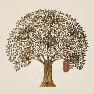 Big Brass Kalpavriksha Tree Wall Hanging