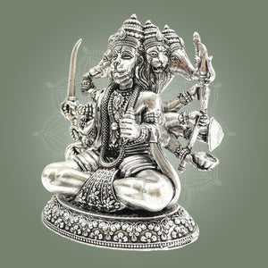 Brass Silver Hanuman Murti