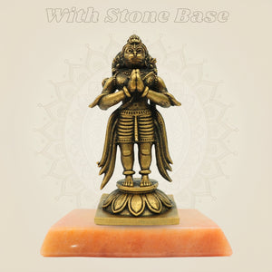 Bronze Hanuman Idol on gemstone base
