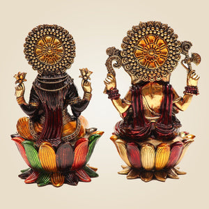 Brass Laxmi Ganesh Idol