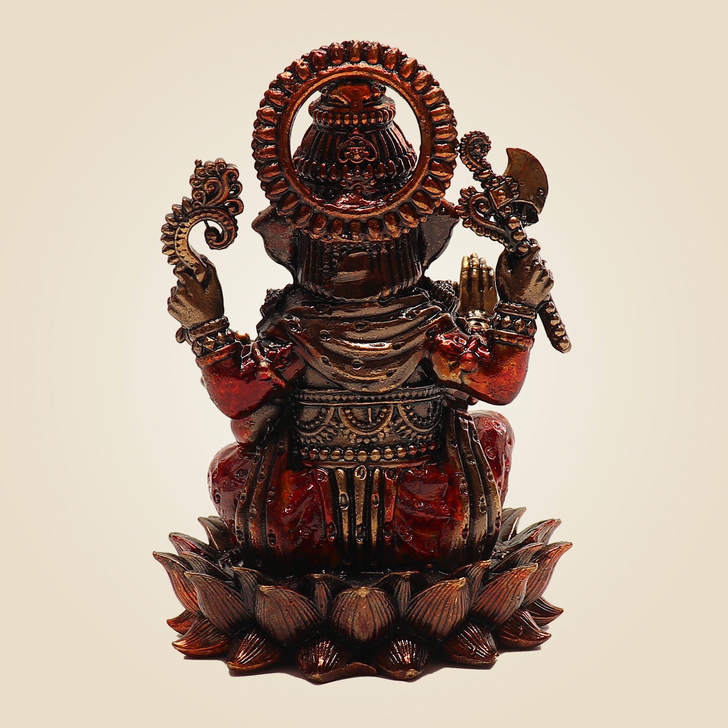 Brass Chaturbhuj Ganesh Idol - Luxeartisanship