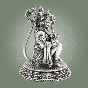 Silver Plated Hanuman Idol - Luxeartisanship