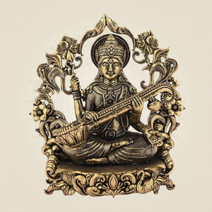 Saraswati Maa Brass Idol