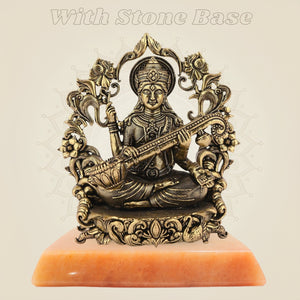Saraswati Maa with Stone base