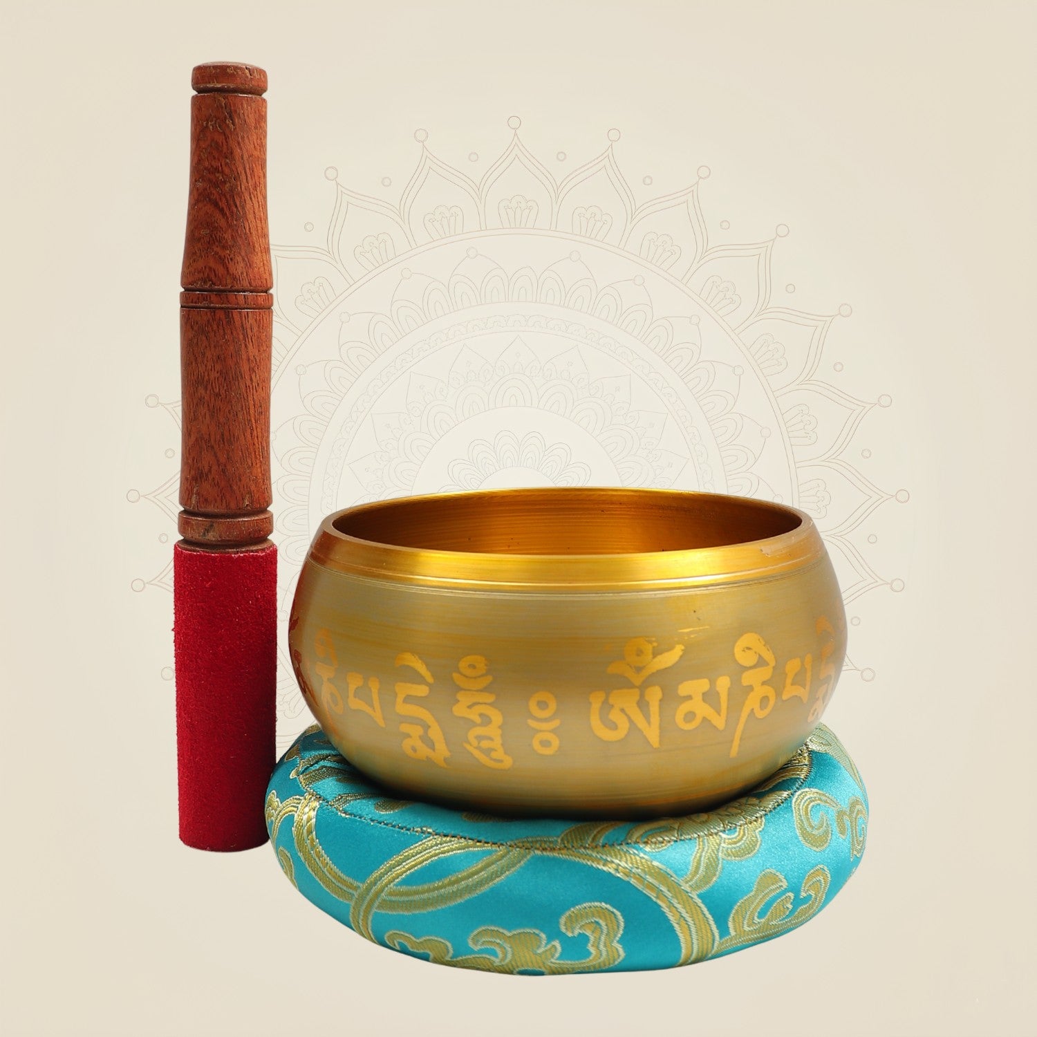2.5" Tibetan Brass Meditation Bowl Set for Yoga Meditation Practice