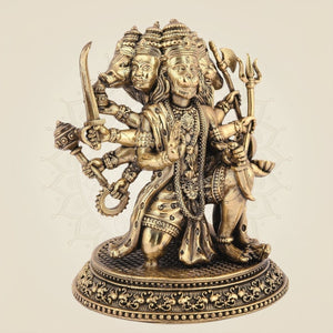 Sacred Five - Faced Deity Statue for Puja