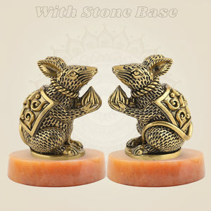 Mushakraj Brass Statues on stone