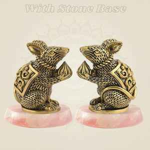 4 inch– Mouse handmade Statues with stone base