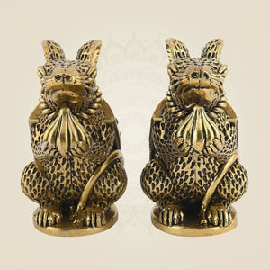 Brass Mouse Statues for Ganpati Pooja